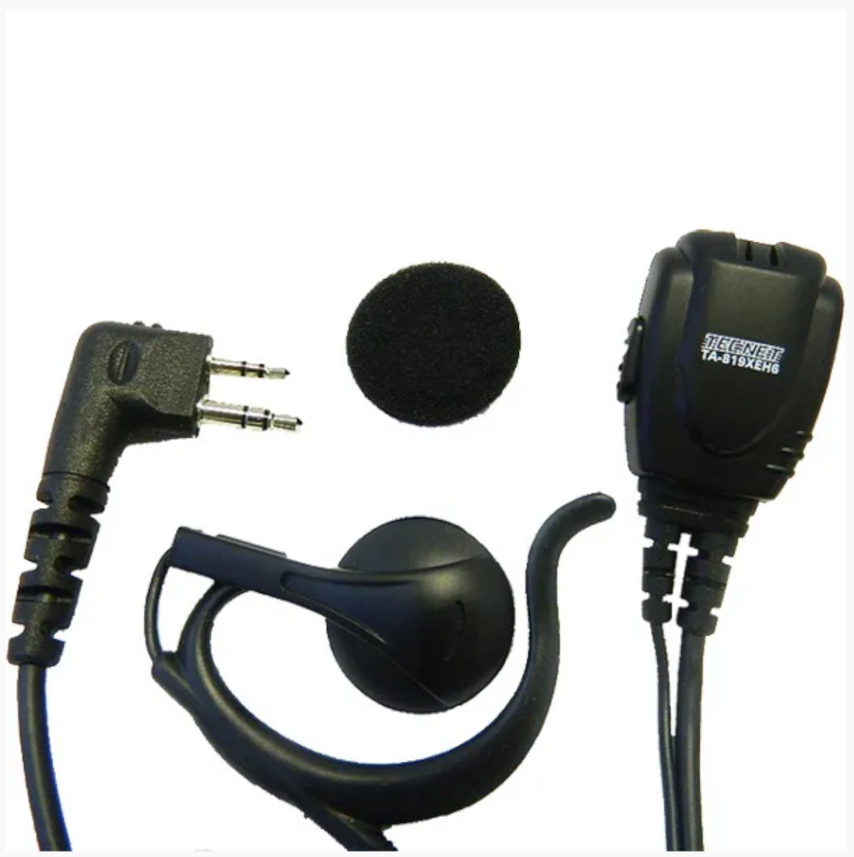 Maxon TA-819X C-Style Earpiece Speaker with Lapel Mic & PTT